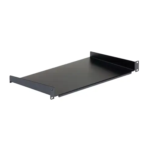 Bandeja Estante de 1U para Armario Rack de Servidores - de 10 Pulgadas (254mm) de Profundidad - en Acero de Servicio Pesado - con Capacidad de Carga de 20kg - Negro - Imagen 4