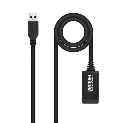 Cable USB 3.0 prolongador con amplificador, tipo A/M-A/H, 5m - Imagen 1