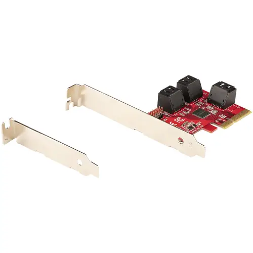 Tarjeta PCIe SATA - Tarjeta Controladora PCI Express de 6 Puertos SATA - 6Gbps - con Bracket de Perfil Bajo - con Conectores SATA Apilados - ASM1166 sin RAID - Imagen 10
