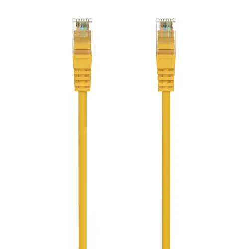 Cable de Red Latiguillo RJ45 LSZH Cat.6A 500 Mhz UTP AWG24, Amarillo, 0.5M - Imagen 2