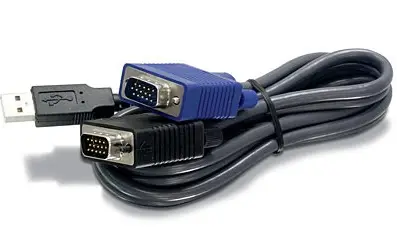 2.8m USB/VGA KVM cable para video, teclado y ratón (kvm) Negro 2..