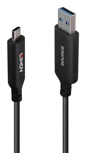 43397 cable USB USB 3.2 Gen 1 (3.1 Gen 1) 50 m USB A USB C 5 Gbit/s Negro - Imagen 1