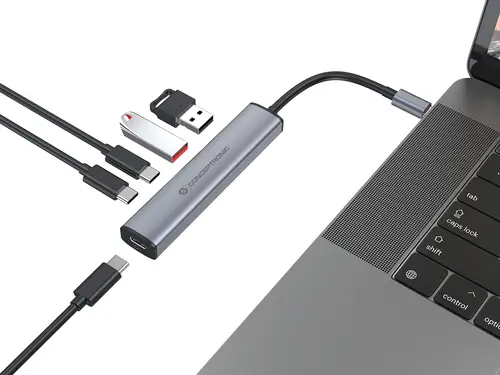 HUBBIES22G hub de interfaz USB 3.2 Gen 1 (3.1 Gen 1) Type-C 5000 Mbit/s Gris - Imagen 4
