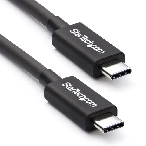 Cable Thunderbolt 3 Pasivo de 50cm - 40Gbps - PD 100W - Vídeo 4K/5K - Cable Thunderbolt - Certificado Thunderbolt - Compatible con USB4 / Modo Alt DP - Thunderbolt 4 - USB 3.2 - USB-C - Imagen 1