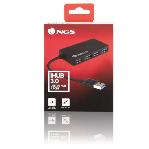 iHub 3.0 USB 3.2 Gen 1 (3.1 Gen 1) Type-A 5000 Mbit/s Negro - Imagen 5