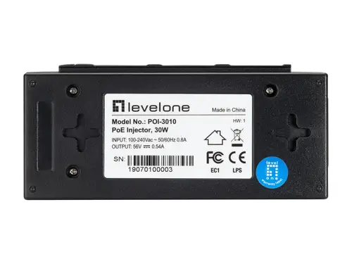POI-3010 adaptador e inyector de PoE Ethernet rápido, Gigabit Ethernet 52 V - Imagen 6