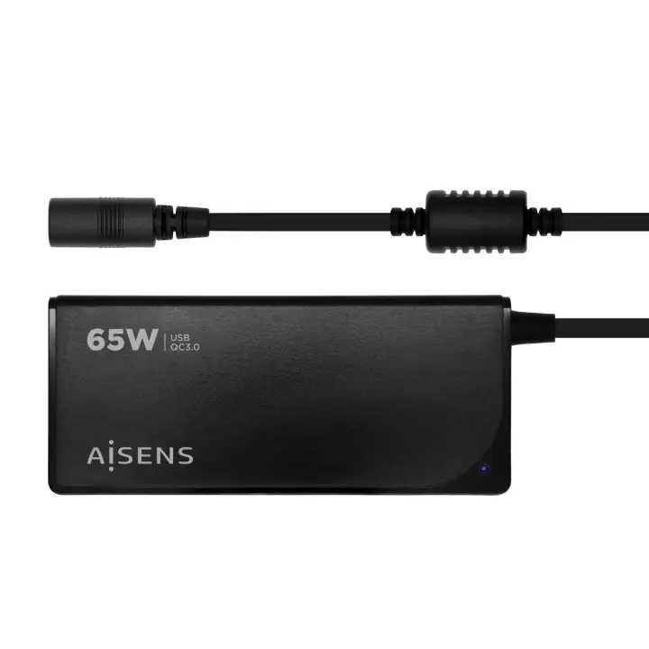 Cargador 65 W Automatico Universal Multitension Para Portatil Con 9 Conectores + USB-A QC.3.0