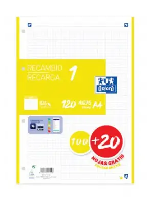400158160 papel de cuaderno 210 x 297 mm (A4) 120 hojas