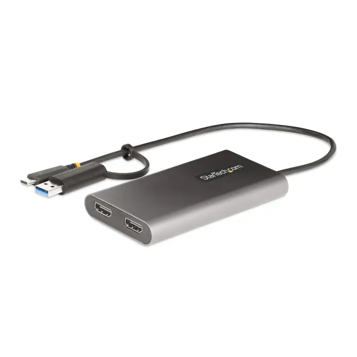 Adaptador USB-C a HDMI Doble - USB Tipo C a 2 Monitores HDMI - 4K..