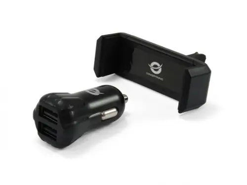 CUSBCAR2AKIT cargador de dispositivo móvil Negro Auto - Imagen 1