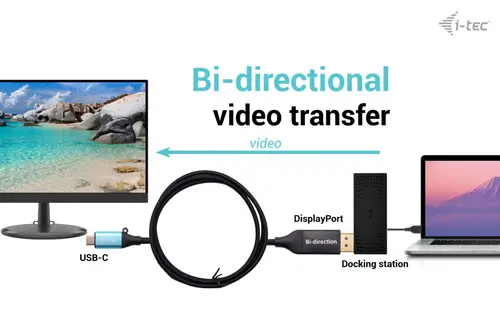 USB-C DisplayPort Bi-Directional Cable Adapter 8K/30Hz 150cm - Imagen 2