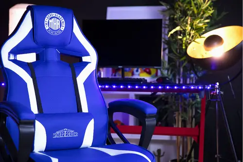 My Hero Academia KX MHA GAMING CHAIR Silla para videojuegos universal Asiento acolchado Azul, Blanco - Imagen 4