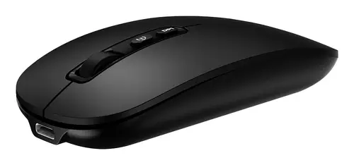 Ratón W02 IA Negro Inalámbrico Recargable 500 mAh RF+BT 5.0/3.0 1600 Dpi Copilot SilentClick - Imagen 2
