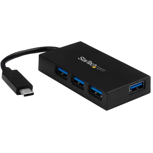 Hub USB C de 4 Puertos - Ladrón USB Tipo-C con 4 Puertos USB-A (USB 3.0 SuperSpeed 5Gbps) Bus USB o Autoalimentación - Hub de Carga Portátil USB-C a USB-A BC 1.2 - Imagen 1