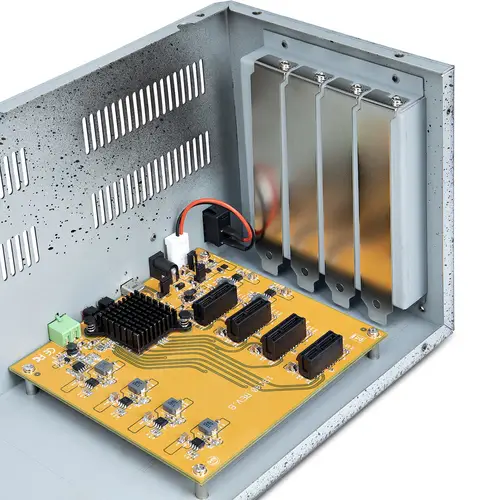 Caja Externa de Expansión PCIe x2 a 4 Ranuras PCI Express x1 - Riser Extensor de 4 Slots PCIe con Tarjeta Host PCIe x2 - PCIe 2.0 - 10Gbps - 4 Slots Externos - Imagen 5