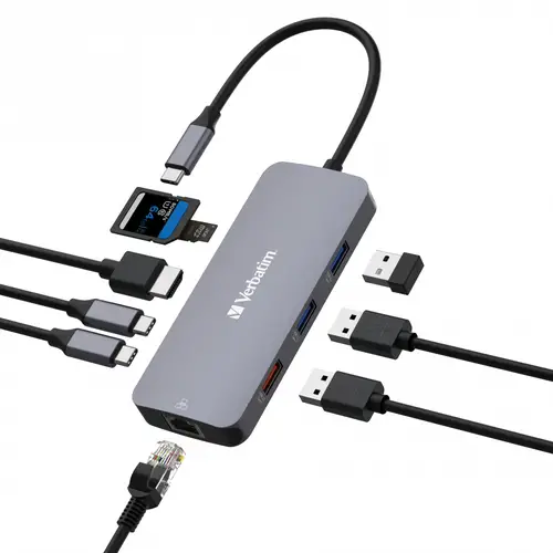 CMH-09 USB Tipo C 10000 Mbit/s Plata - Imagen 3