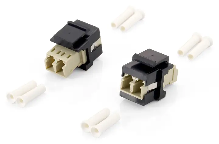 125570 adaptador de fibra óptica LC/LC 8 pieza(s) Beige, Negro