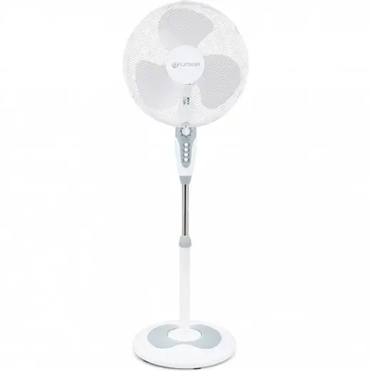 GRUNKEL VENTILADOR DE PIE 50W REGULABLE 3 VELOCIDADES C/TEMPORIZADOR BLANCO - Imagen 1