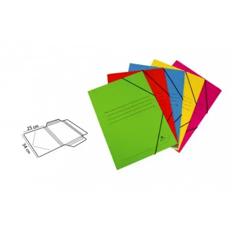 CARPETA CARTON SIMIL PRESPAN 500 GR./M2. FOLIO GOMA SOLAPA VERDE ..
