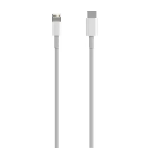 Cable USB 2.0 USB-C A Lightning PD 2A, Lightning/M-USB-C/M, Blanco, 0.5 m - Imagen 1