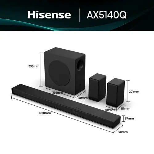 AX5140Q Negro 5.1.4 canales 600 W - Imagen 2
