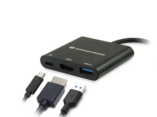 DONN01B base para portátil y replicador de puertos USB 3.2 Gen 1 (3.1 Gen 1) Type-C Negro - Imagen 8