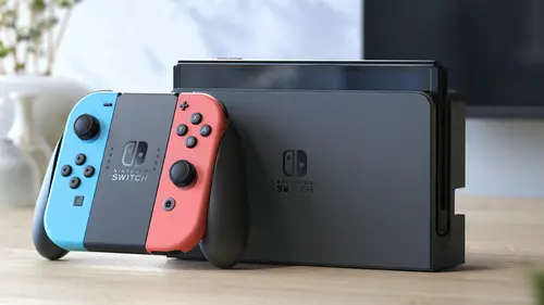 Switch OLED videoconsola portátil 17,8 cm (7") 64 GB Pantalla táctil Wifi Azul, Rojo - Imagen 9