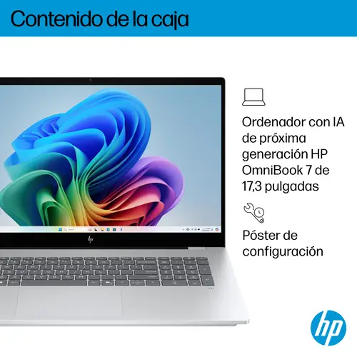 OmniBook 7 Laptop Next Gen AI 17-dc0001nsx Copilot+ PC Intel Core Ultra 5 226V Portátil 43,9 cm (17.3") Pantalla táctil Full HD 16 GB LPDDR5x-SDRAM 1 TB SSD Wi-Fi 6E (802.11ax) Windows 11 Home Plata - Imagen 5