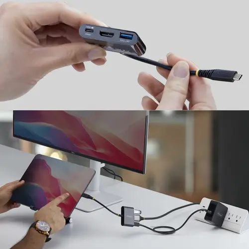 Dock Hub Multipuertos USB Tipo C a HDMI - Adaptador Multipuertos USB-C a HDMI - Carga de 140W - Hub Ladrón USB de 5Gbps - HDMI 4K60Hz - Para MacBook / Dell / Thinkpad / HP / iPad - Negro - Imagen 4