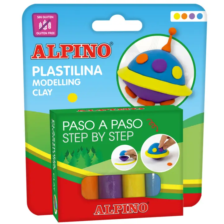 DP000022 compuesto para cerámica y modelaje Pasta de modelar Azul, Naranja, Púrpura, Amarillo