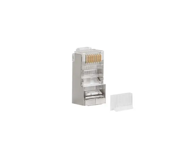 PLS-6020 conector RJ-45 Acero inoxidable, Transparente