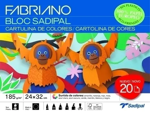 BLOC SADIPAL MANUAL. 20h. CART. COLORES