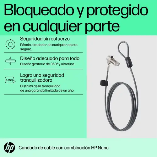 Bloqueo de cable con combinación Nano - Imagen 4