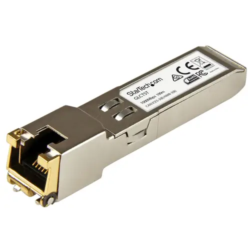 Módulo Transceptor SFP Compatible con el Modelo 10050 de Extreme Networks - 1000BASE-T - SFP a RJ45 Cat6 / Cat5e - SFP Ethernet Gigabit de 1Gb - RJ45 - 100m - Imagen 1