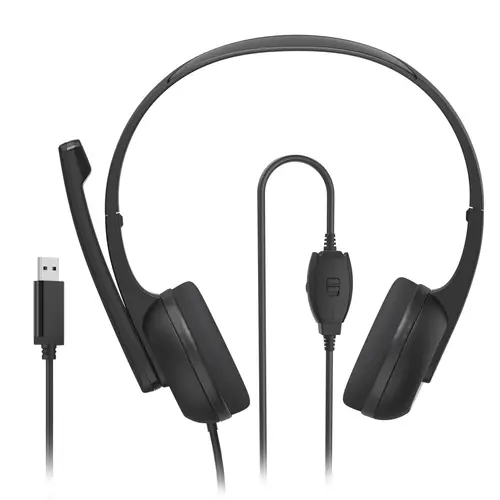 HS-USB250 V2 Auriculares Alámbrico Diadema Oficina/Centro de llamadas USB tipo A Negro - Imagen 3