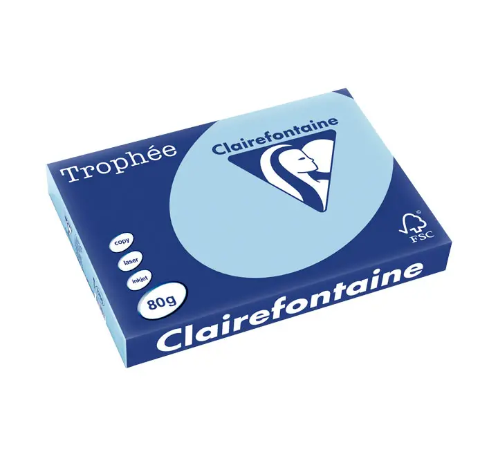 PAQ. 500H PAP. TROPHEE CLF SUAVE A3 80G AZ CLARO