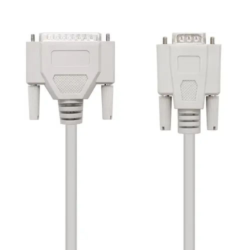 CABLE SERIE NULL MODEM DB9/H-DB25/M 1.8 M - Imagen 2