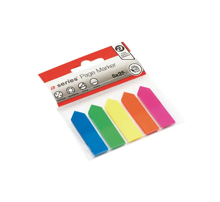 PAQ. 5 INDICE A-SERIES FLECHA 12X44MM STDO NEON