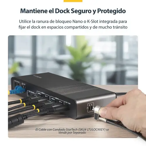 206UE-TB5USB4DOCK base para portátil y replicador de puertos Alámbrico Thunderbolt 5 Negro, Gris - Imagen 12