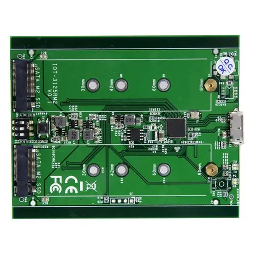 Caja de Dos Bahías M.2 NGFF - USB 3.1 (10Gbps) - RAID - Caja Externa USB-C y USB-A de Aluminio - Imagen 3