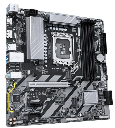 B860M D3HP Placa base - CPUs Intel Core Ultra, VRM de 4+1+2+1 fases, hasta 9066MHz DDR5, 2xPCIe 4.0 M.2, LAN GbE, USB 3.2 Gen 1 - Imagen 3