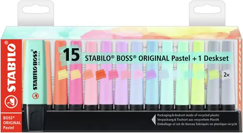 Boss Original Pastel marcador 15 pieza(s) Punta de cincel Multicolor - Imagen 1