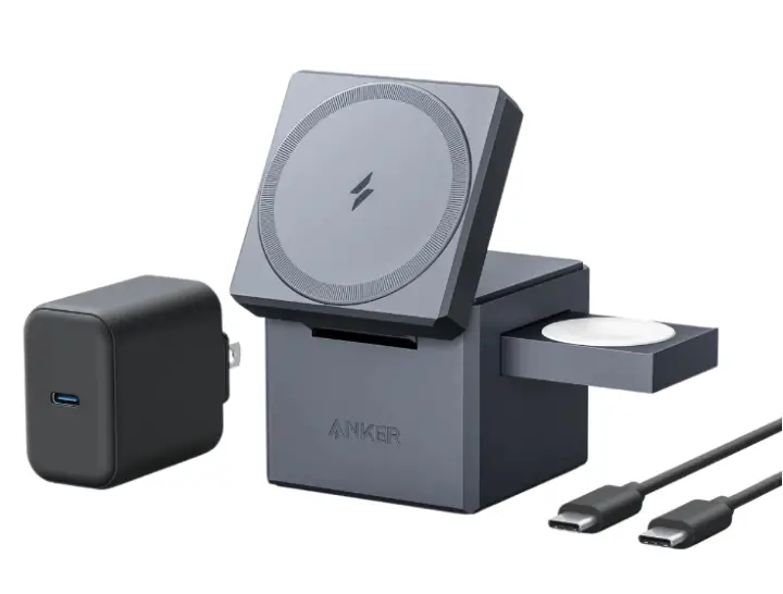 Y1811G11 cargador de dispositivo móvil Auriculares, Smartphone, Reloj inteligente Negro Corriente alterna, USB Cargador inalámbrico Carga rápida Interior