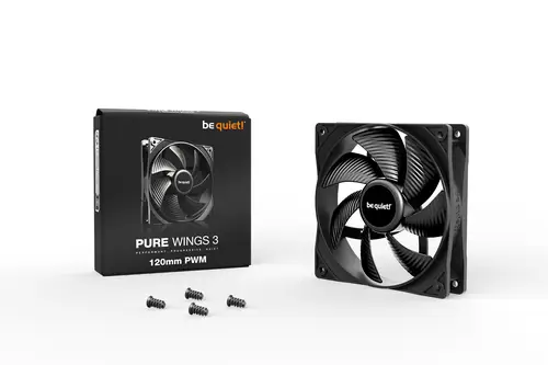 Pure Wings 3 120mm PWM Carcasa del ordenador Ventilador 12 cm Negro 1 pieza(s) - Imagen 3