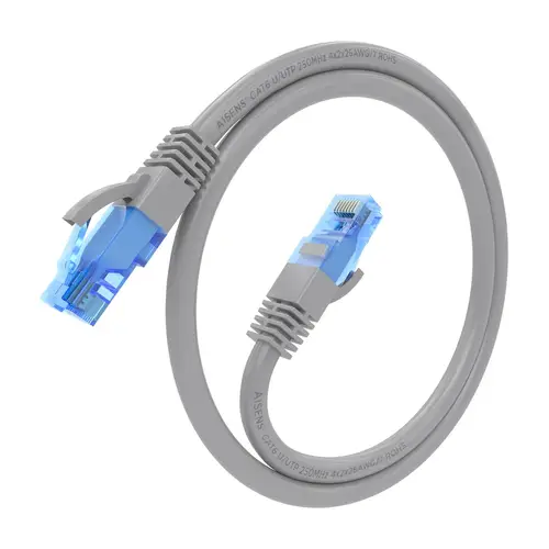 Cable De Red Latiguillo RJ45 Cat.6 UTP AWG26 CCA, Gris, 25 cm - Imagen 2