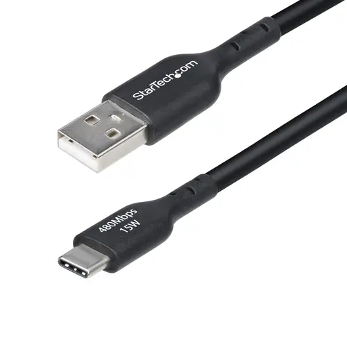 Cable Cargador USB-A a USB-C de 4m - Cable Adaptador USB-A a USB Tipo C - 3A - Cable de Carga y Sincronización - USB 2.0 - Recubrimiento de TPE - M/M - Negro - Imagen 1