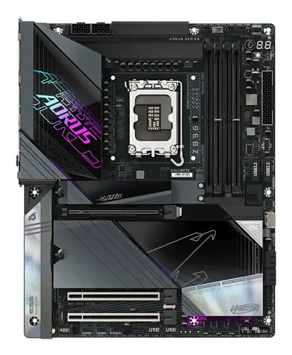 Placa base Z890 AORUS MASTER - Compatible con CPUs Intel Core Ultra (Serie 2), VRM de 18+1+2 fases, hasta 9500MHz DDR5 (OC), 2xPCIe 5.0 + 3xPCIe 4.0, Wi-Fi 7, LAN 10GbE, Thunderbolt 4 - Imagen 2