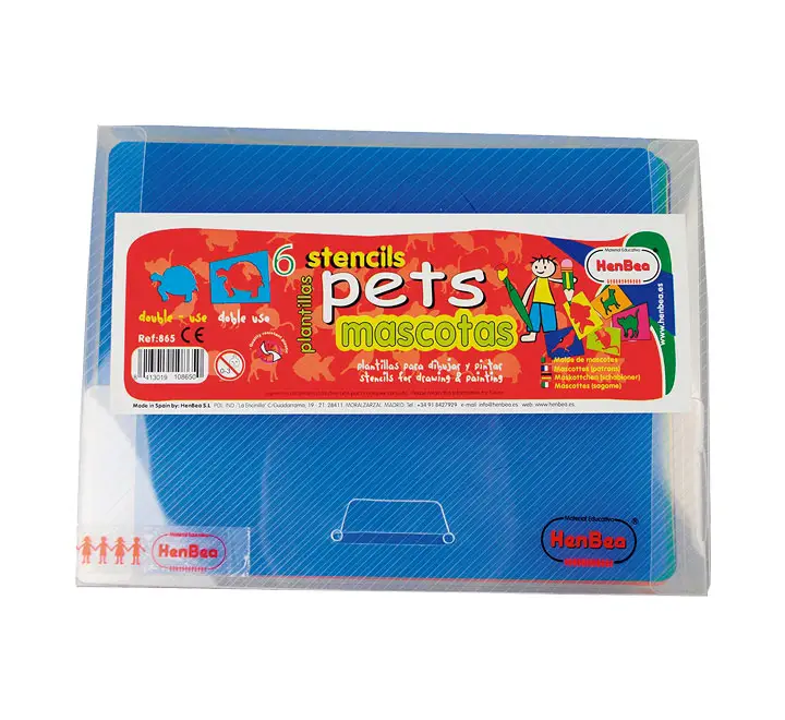 PACK 6UN PLANTILLAS MASCOTAS HENBEA 865 23.5X17CM