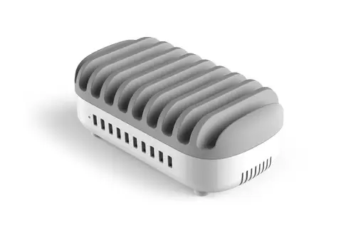 10PUSBDKS-UK organizador para estación de carga Independiente Gris, Blanco - Imagen 1