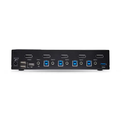 Switch Conmutador KVM DisplayPort de 4 Puertos - 8K60/4K144 - para Un Monitor - DP 1.4 - 2x USB 3.0 - 4x USB 2.0 HID - Botones y Teclas de Acceso Rápido - TAA - Imagen 4